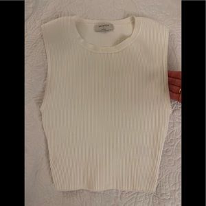 Aritzia knit white top S